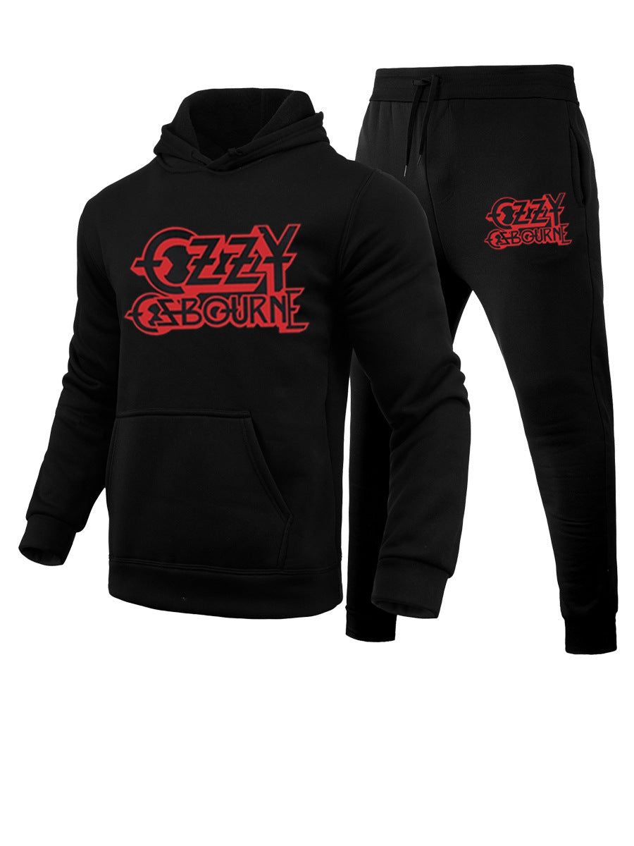 Damen bequemer Hoodie und Jogginghose Set mit markantem Grafikdesign WW