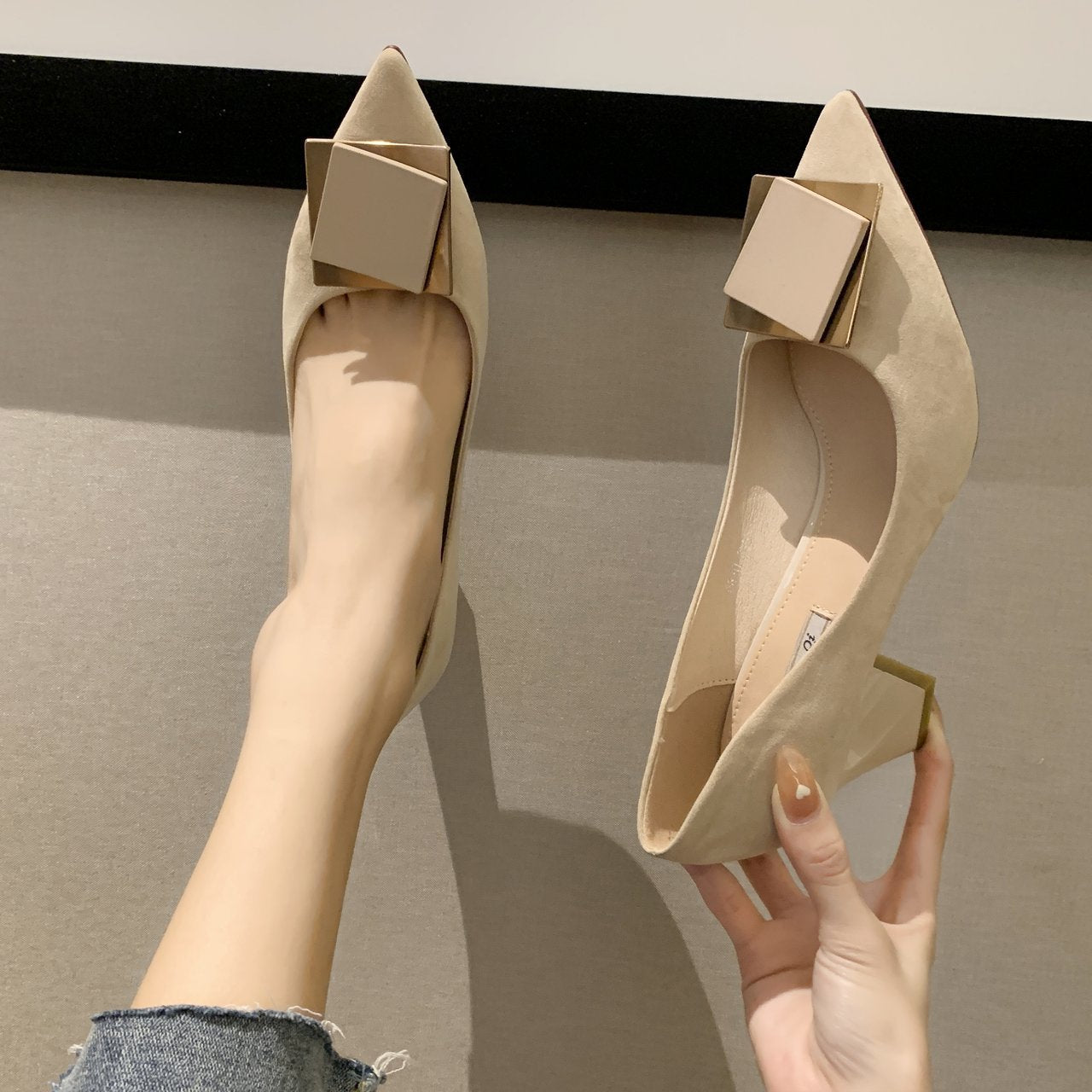 WW | Damen Schuhe für Geschäftsanlässe, spitze Absatzschuhe