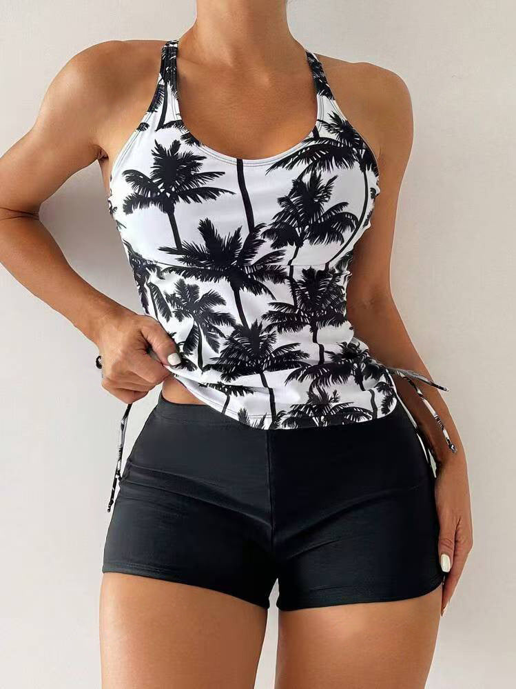 Femme Athletic Tankini Schwimmset mit verstellbaren Seitenschnüren WW