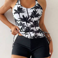 Femme Athletic Tankini Schwimmset mit verstellbaren Seitenschnüren WW