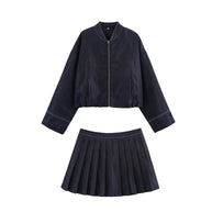 Damen cropped Denim-Jacke im lässigen Blouson-Stil mit Reißverschluss WW