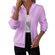 Damen Sportliche Strickjacke mit Kapuze WW