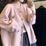 Damen Strickjacke mit raffinierten Zopfdetails und Knopfverschluss WW