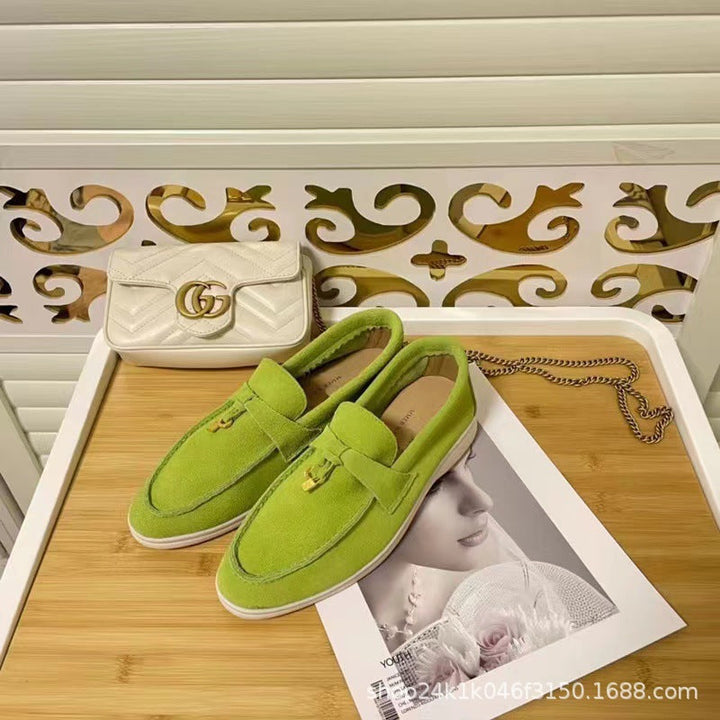 Damen Wildleder-Loafer mit dekorativen Tasseln