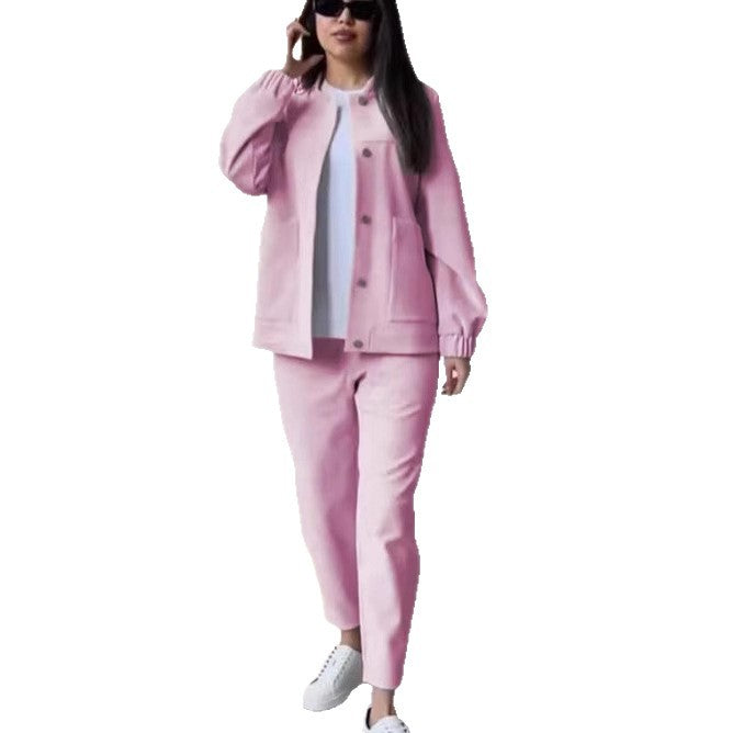 Damen Sportliche Freizeitjacke und bequeme Hose Set WW