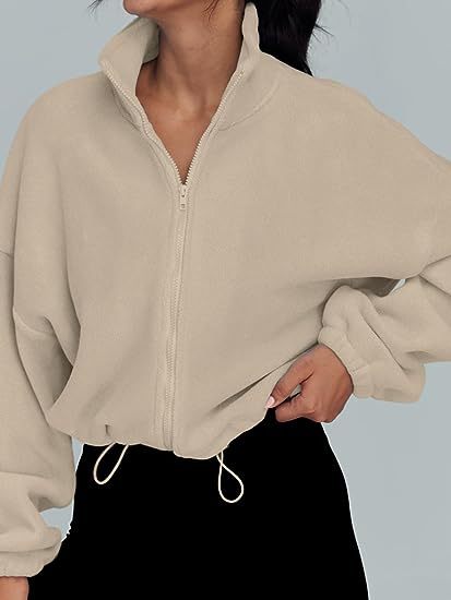 Damen Übergangsjacke mit hohem Kragen und lockerer Passform WW