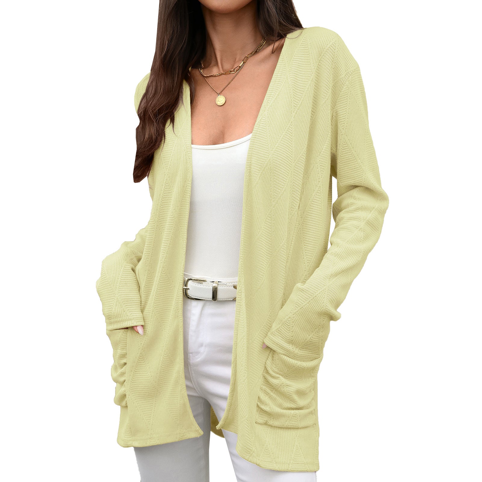 Damen Wickeljacke mit strukturierter Oberfläche WW