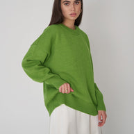 Damen Bequemer Oversized Pullover aus hochwertigem Strick WW