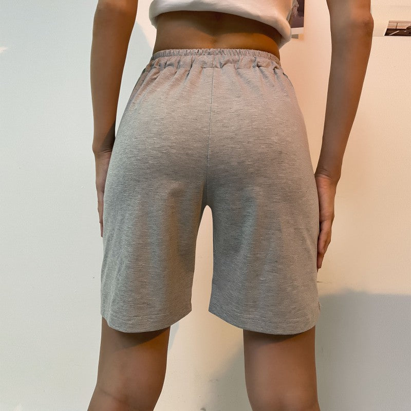 Damen Baumwoll-Shorts mit elastischem Bund und praktischen Taschen W&W Mode