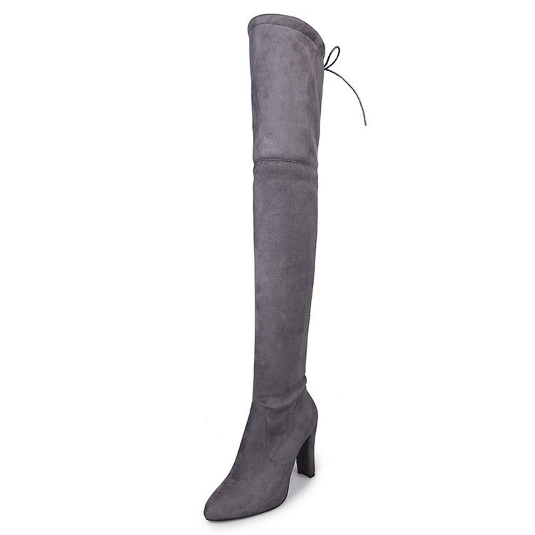 Damen Overknee-Stiefel mit elegantem Blockabsatz W&W