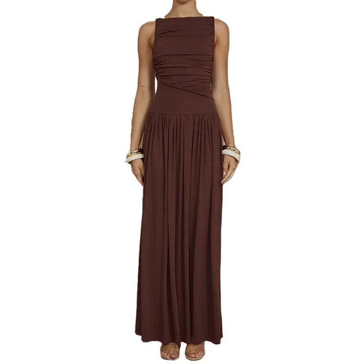 Damen Maxikleid mit raffiniertem Drapierungseffekt W&W Mode