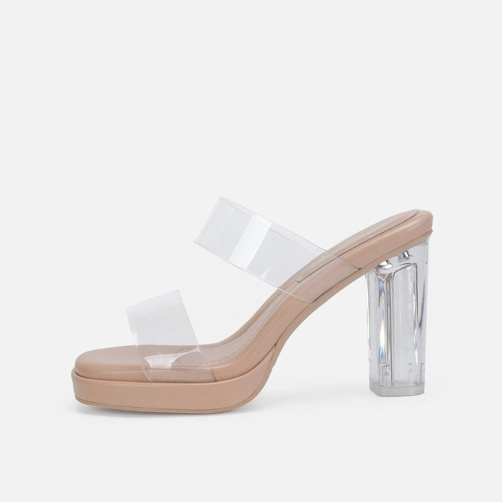 WW | Schuhe mit transparentem dickem Absatz