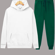 Damen sportliches Hoodie- und Jogginghosen-Set mit elastischem Bund und praktischen Taschen WW