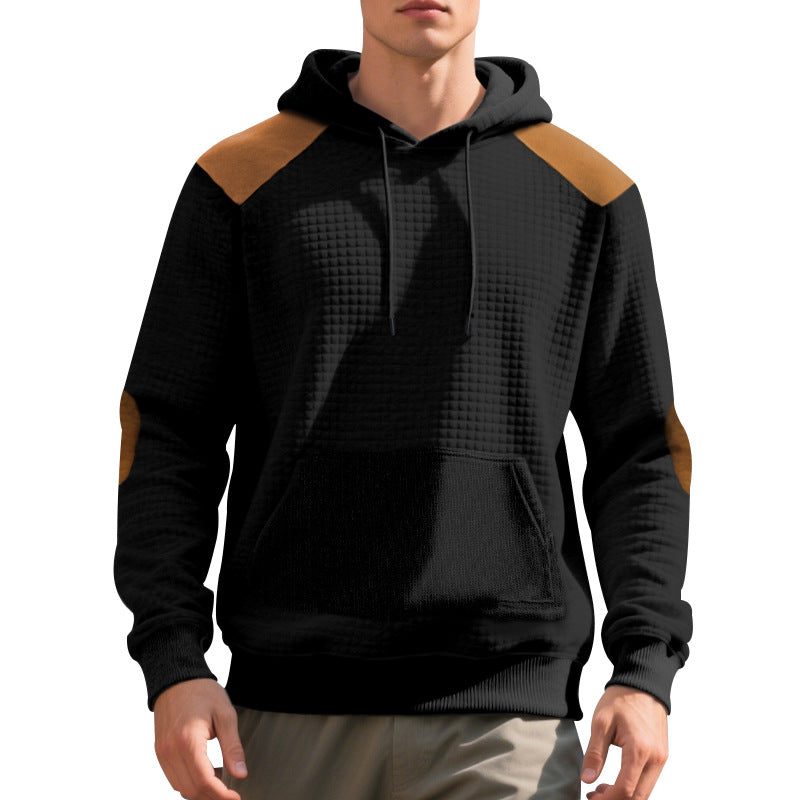 Herren Hoodie mit strukturiertem Stoff und kontrastierenden Details WW