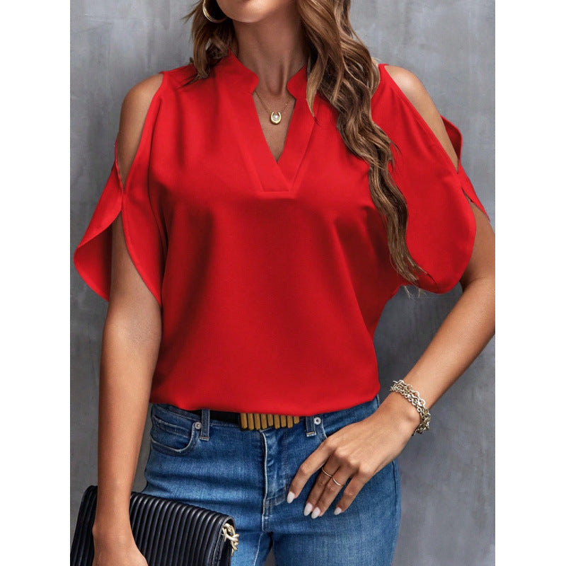 Damen Cold Shoulder Bluse WW