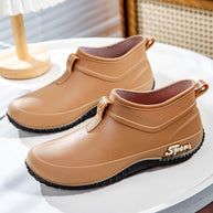 Damen bequeme Gummistiefel mit rutschfester Sohle WW