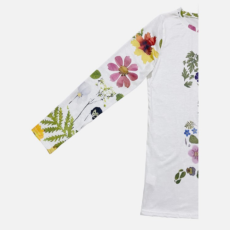 W&W Mode | Floral Rundhalsausschnitt T-Shirt