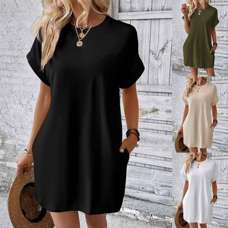 Damen Freizeit Übergrößen T-Shirt Kleid WW