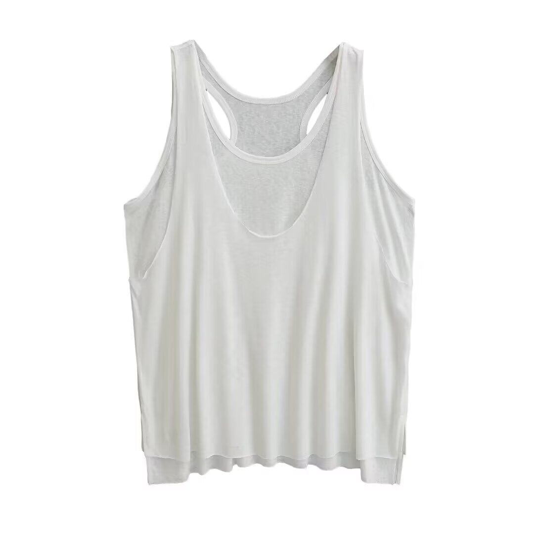 Damen sportliches Tanktop mit asymmetrischem Rückendesign WW
