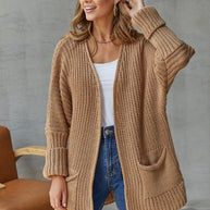 WW | Übergroßer Strickstrickjacke Für Komfortable Styles