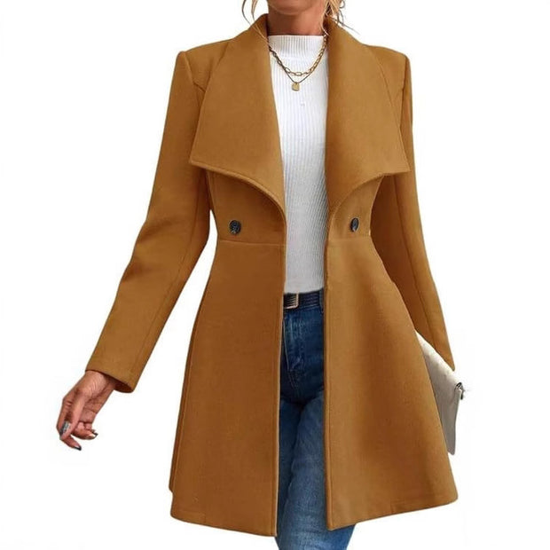 Damen schicke Übergangsjacke mit weitem Kragen WW