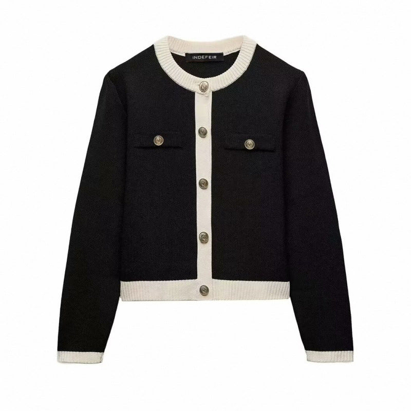 Damen Strickjacke mit dekorativen Knöpfen und praktischen Taschen WW