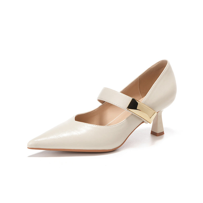 Damen Chic Mary Jane Absatzschuhe WW