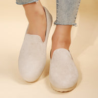 Damen Slip-On Freizeit Slipper mit bequemer Fußbett WW