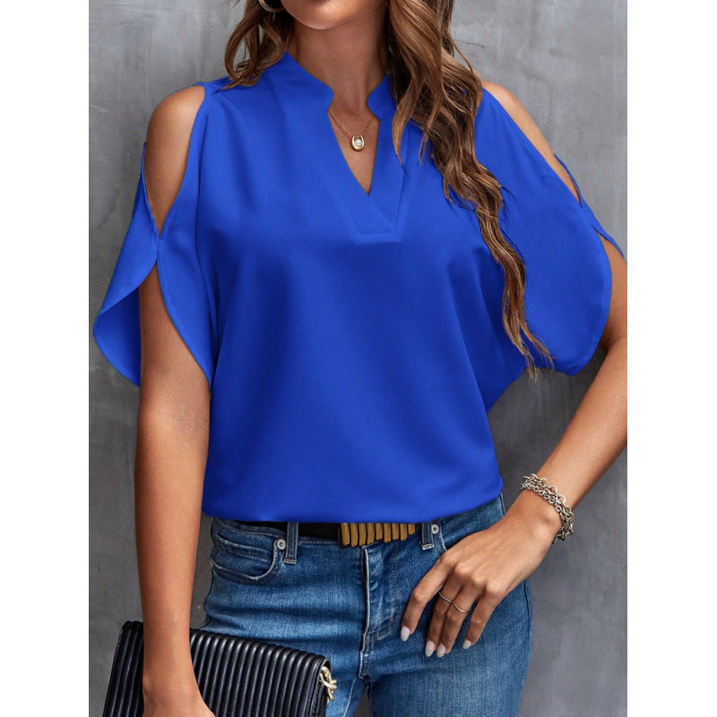 Damen Cold Shoulder Bluse WW