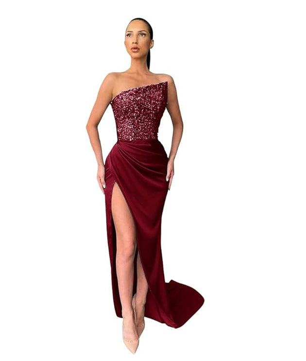 WW | Elegantes mittellanges Abendkleid
