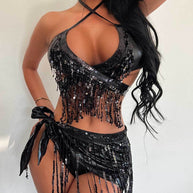 Damen Fringe Bikini W&W