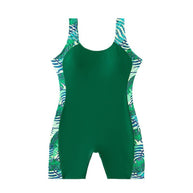 Damen Sportlicher Einteiler-Badeanzug mit floralem Design und figurformendem Schnitt WW