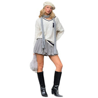 Damen Pullover mit Struktur und V-Ausschnitt WW