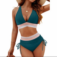 Damen Anpassbares Hochtailliertes Bikini Set WW