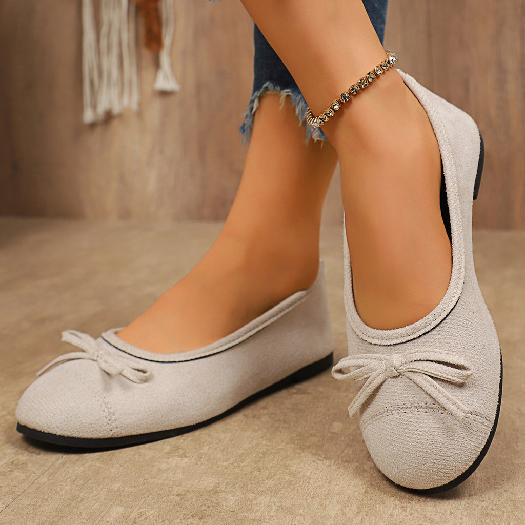 Femme Elegante Ballerina Flats mit Schleifendetail WW