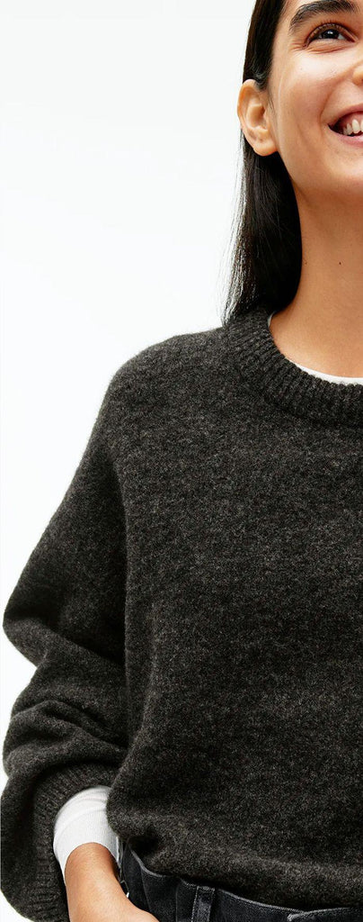 Damen lässiger Pullover mit V-Ausschnitt und luftiger Passform WW