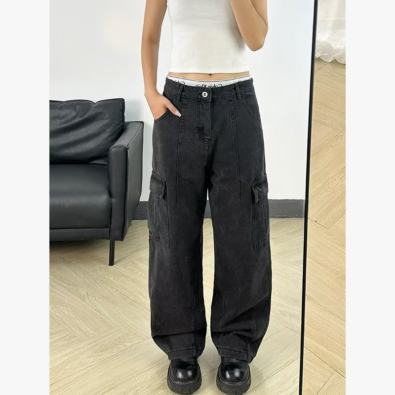 Damen Cargo-Hose mit elastischem Bund und lässigem Schnitt W&W Mode