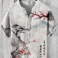 WW | Japanisches Hemd Aus Leinenmix