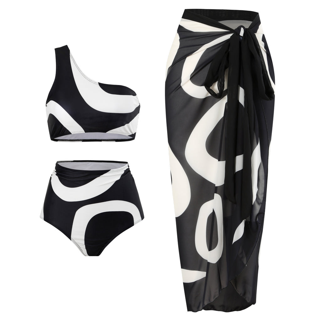 Damen Badeanzug Set mit Wickelrock WW