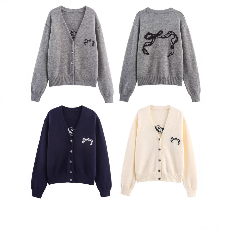 Damen Strickjacke mit dekorativen Knopfdetails und hochwertigem Material WW