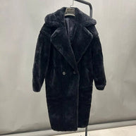 Damen Fleece-Mantel mit doppelter Knopfleiste und trendigem Schnitt WW