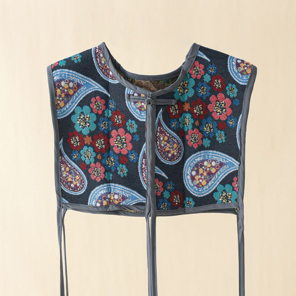 Damen ärmelloser Kimono mit floralem Design und eleganten Bindebändern WW