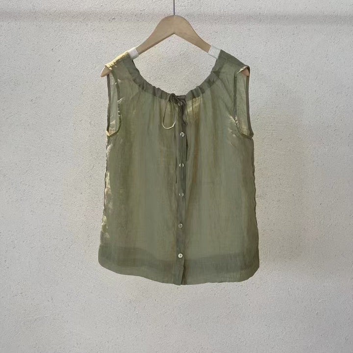 Damen Soft Linen Tank Top W&W Mode