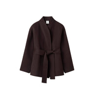 Damen Wickeljacke aus hochwertigem, weichem Material mit tailliertem Schnitt WW