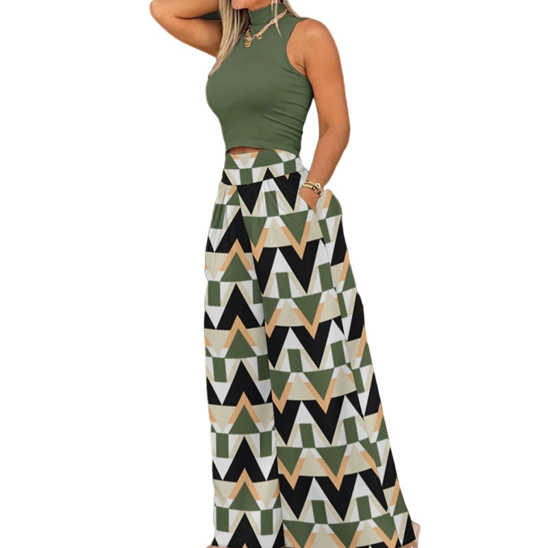 Damen weite Hose mit hohem Bund und lässigem Schnitt WW