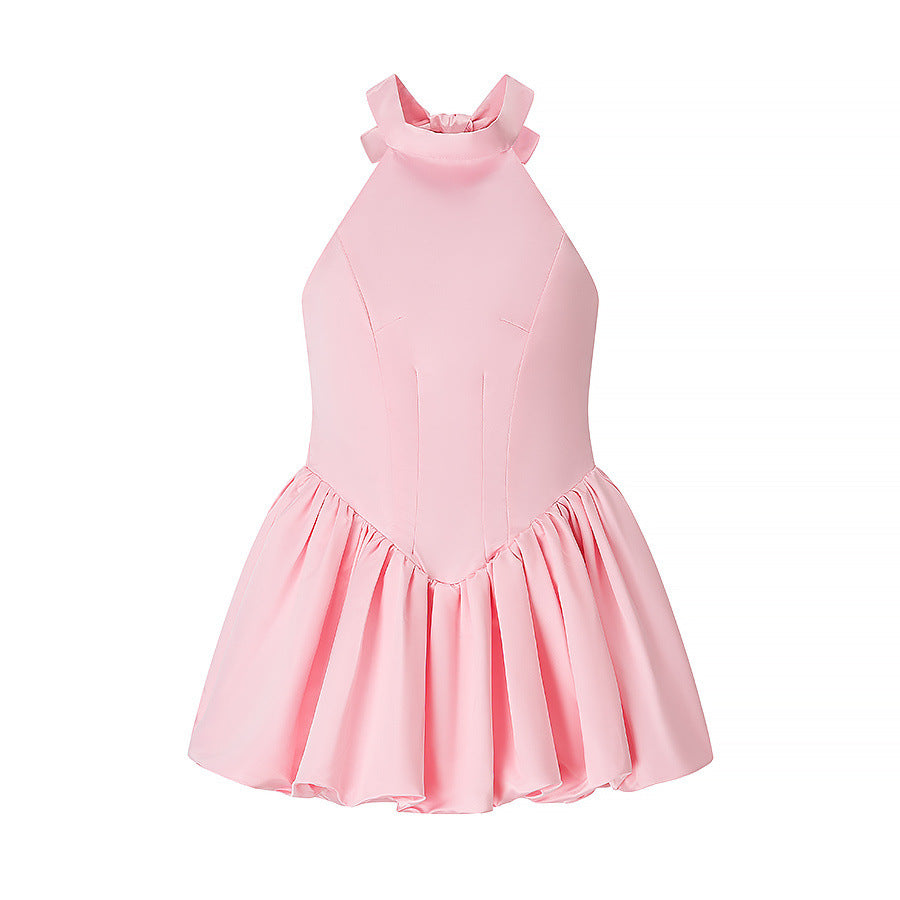 Damen Ballettkleid mit offenem Rücken und schwingendem Rock WW