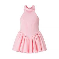 Damen Ballettkleid mit offenem Rücken und schwingendem Rock WW