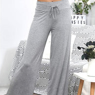 Damen Weite Freizeithose mit elastischem Bund und verstellbarem Kordelzug WW