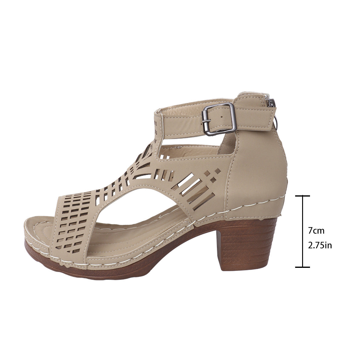 Damen Sandalen mit modischem Schnitt und bequemem Blockabsatz WW