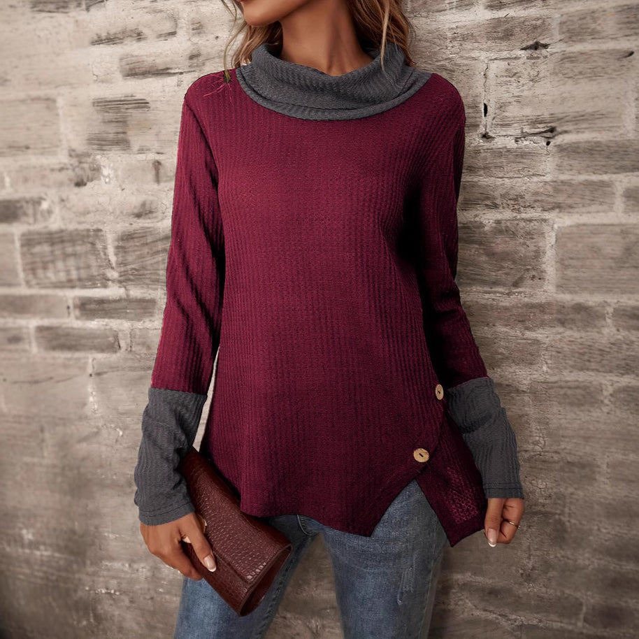 Damen Pullover mit modischem Kragen WW